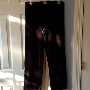 Comfy velour pants. Med. Black. Wide cut.